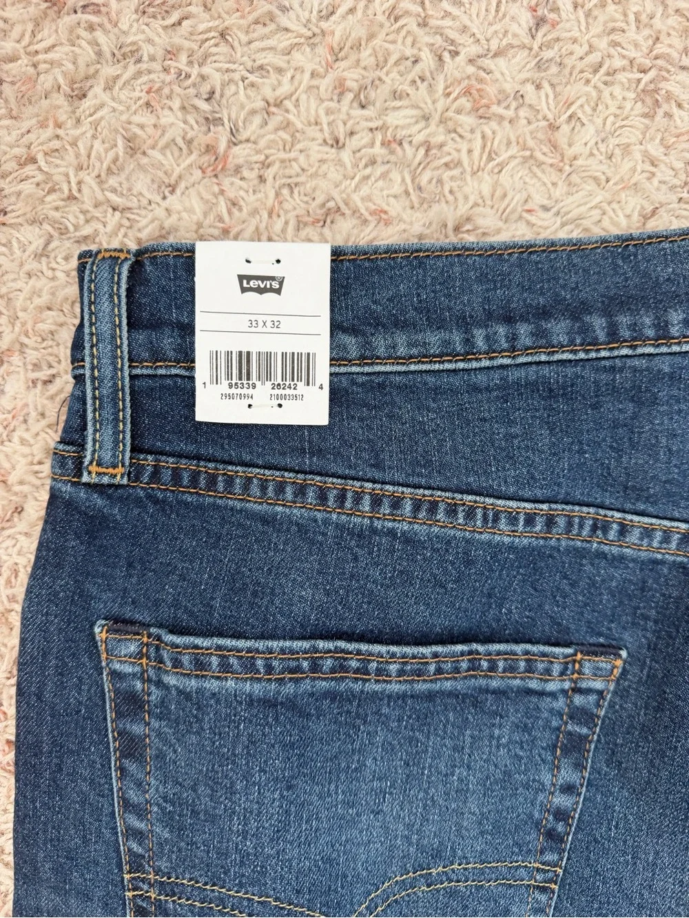 NWT Levi's 502 Taper Men's Dark Blue Straight Leg Jeans W33 L32